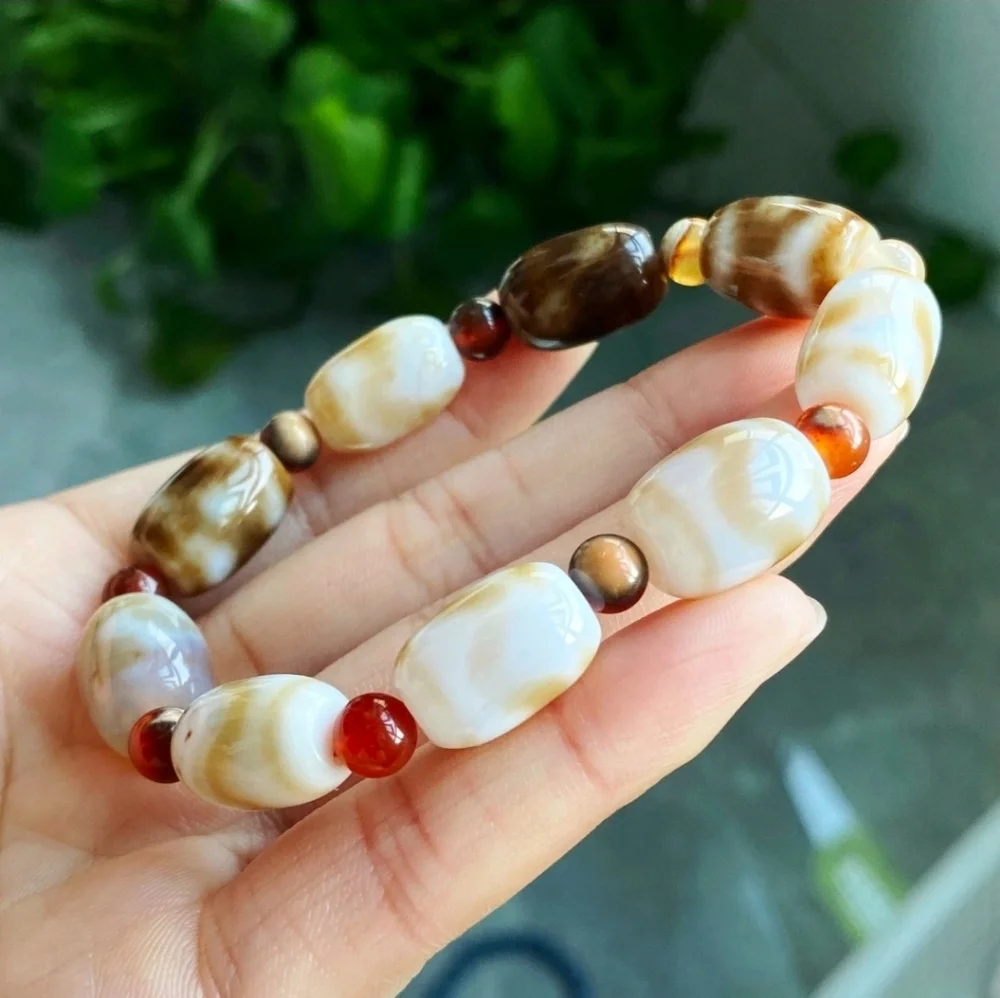 11*16mm Natural Gobi Agate Eyes Agate/stone Madagascar Beads Bracelet